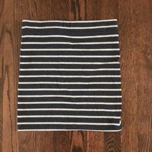 Black and gray striped skirt